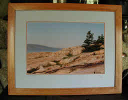 schoodic granite in cherry frame.jpg (118363 bytes)